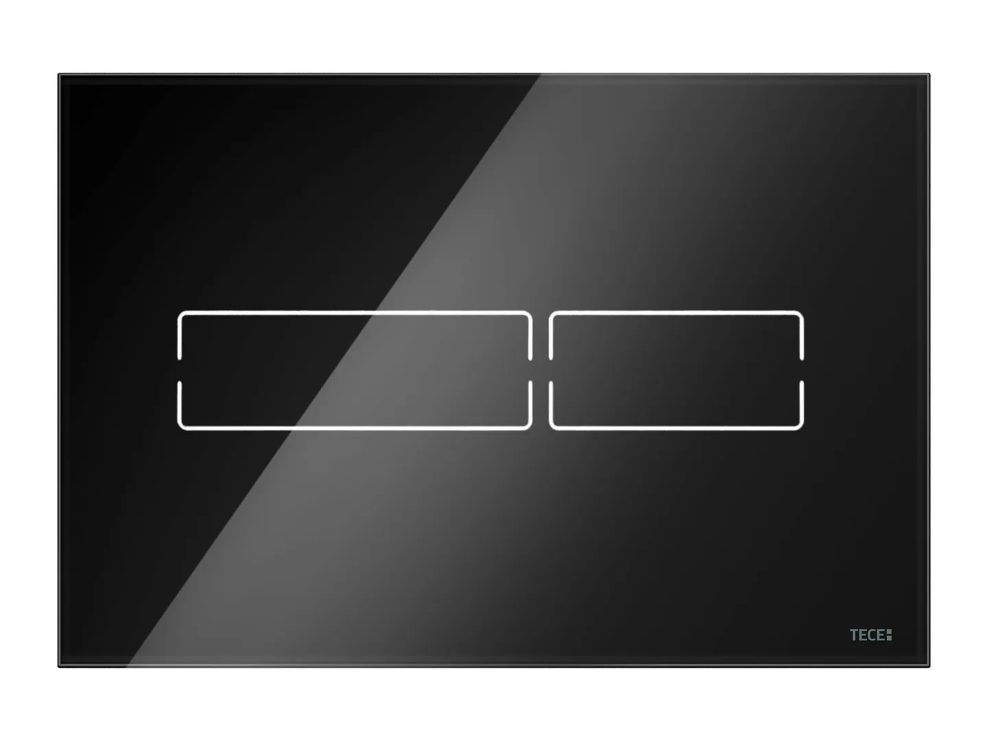 lux Mini WC-Betätigungsplatte, Glas schwarz glänzend lux Mini WC-Betätigungsplatte, Glas schwarz glänzend