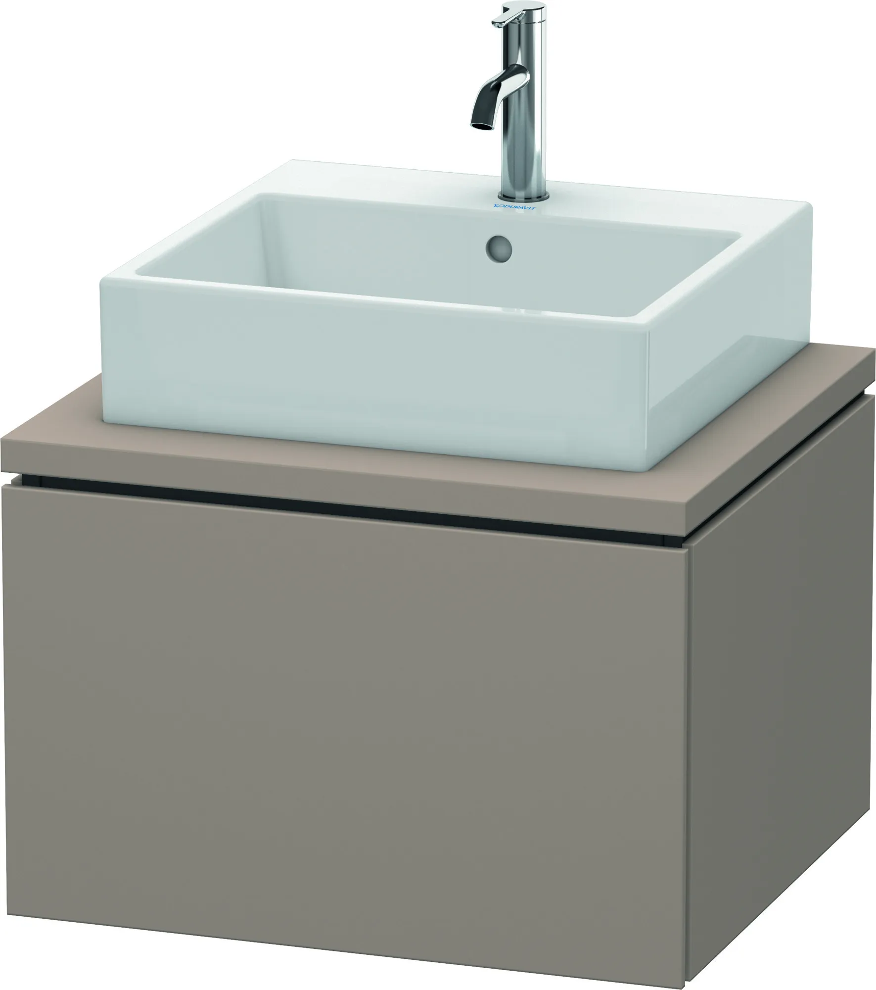Duravit Waschtischunterschrank wandhängend „L-Cube“ 62 × 40 × 54,7 cm Basalt Matt Duravit Waschtischunterschrank wandhängend „L-Cube“ 62 × 40 × 54,7 cm Basalt Matt