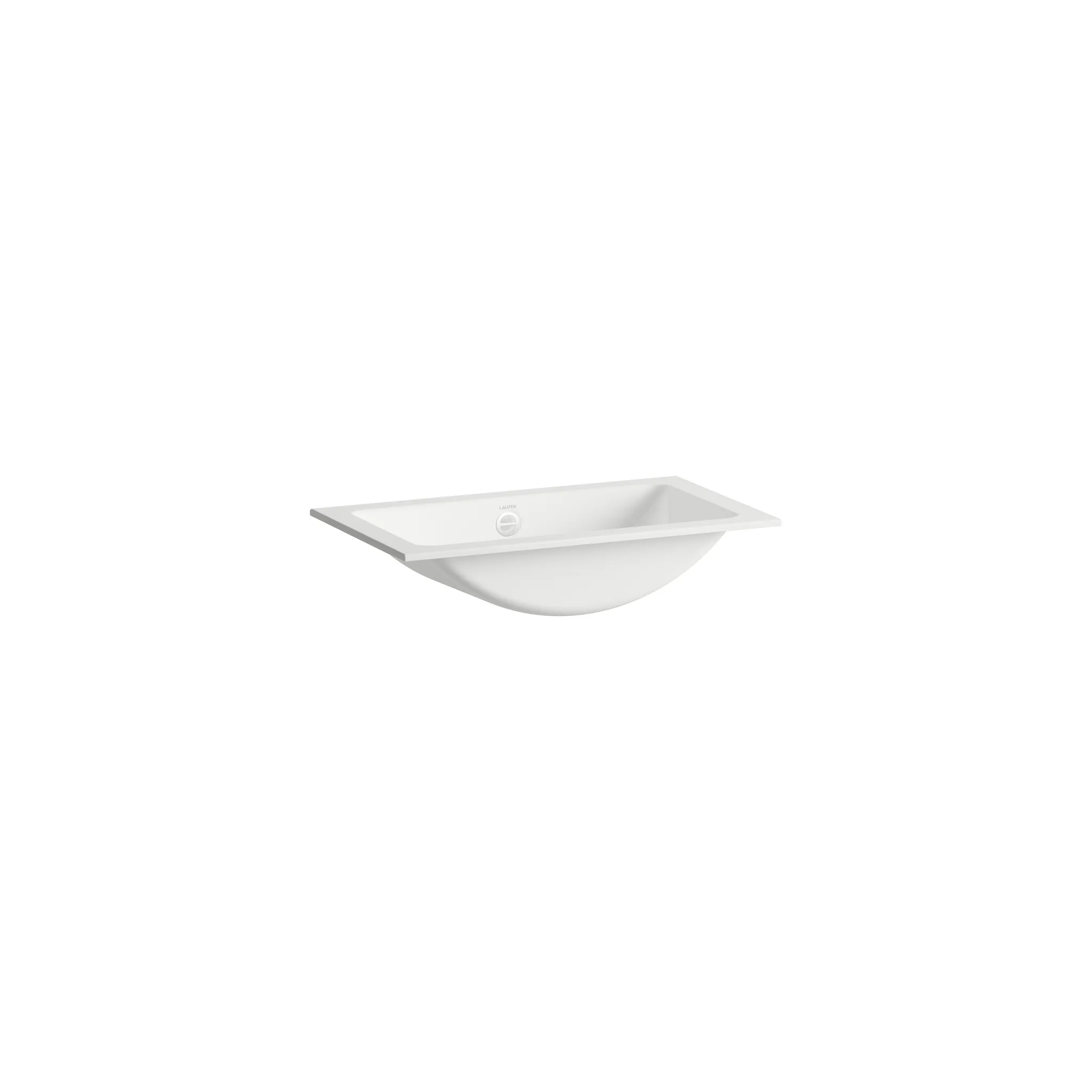 Laufen Einbauwaschtisch CLASSICS aus Stahl, ohne Armaturenloch, mit Überlauf, 526 x 290 x 143 mm in weiß