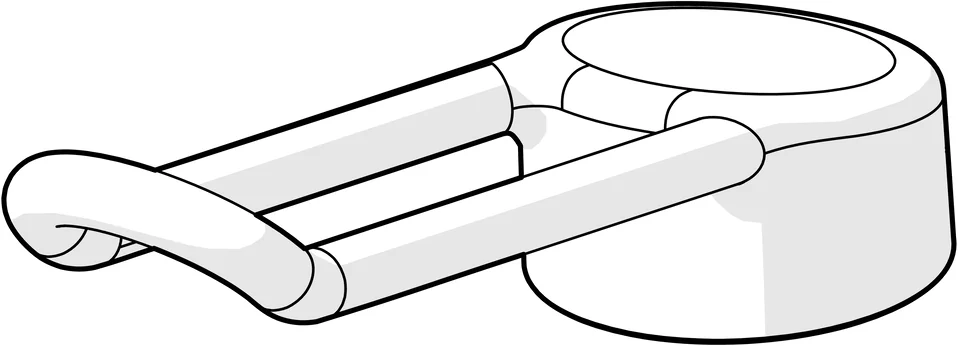 HansaMEDIPRO Langer Hebel HansaMEDIPRO 0244 Bügelhebel Bedienungshebel lang, L=149mm, Chrom