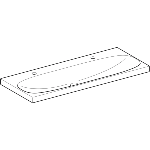 Wandwaschtisch „Acanto“, rechteckig, Hahnlochposition links und rechts 120 × 48,2 cm Wandwaschtisch „Acanto“, rechteckig, Hahnlochposition links und rechts 120 × 48,2 cm