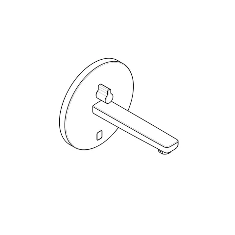 Kludi ZENTA SL E UP-Wandarmatur, Elektronische Waschtischarmatur DN 15, runde Rosette, chrom