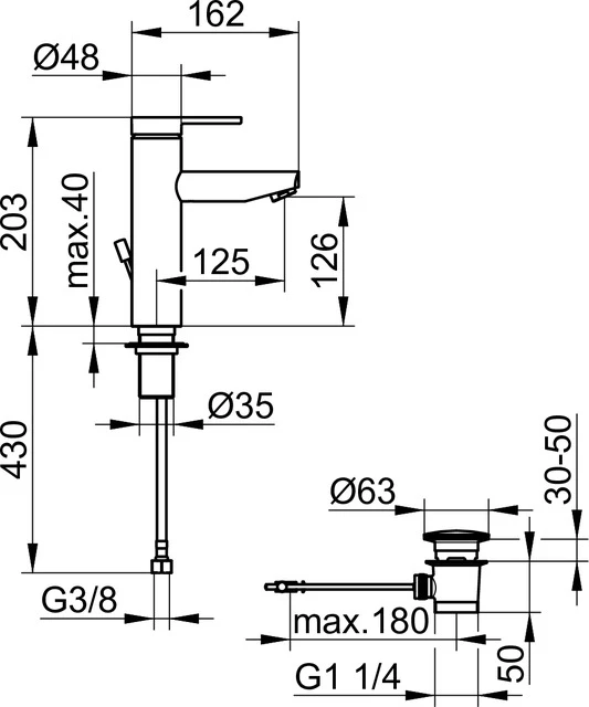 Plan blue 53902170002 Einhebel-Waschtischmischer 130 mit Zugstangen-Ablaufgarnitur Aluminium-finish Plan blue 53902170002 Einhebel-Waschtischmischer 130 mit Zugstangen-Ablaufgarnitur Aluminium-finish