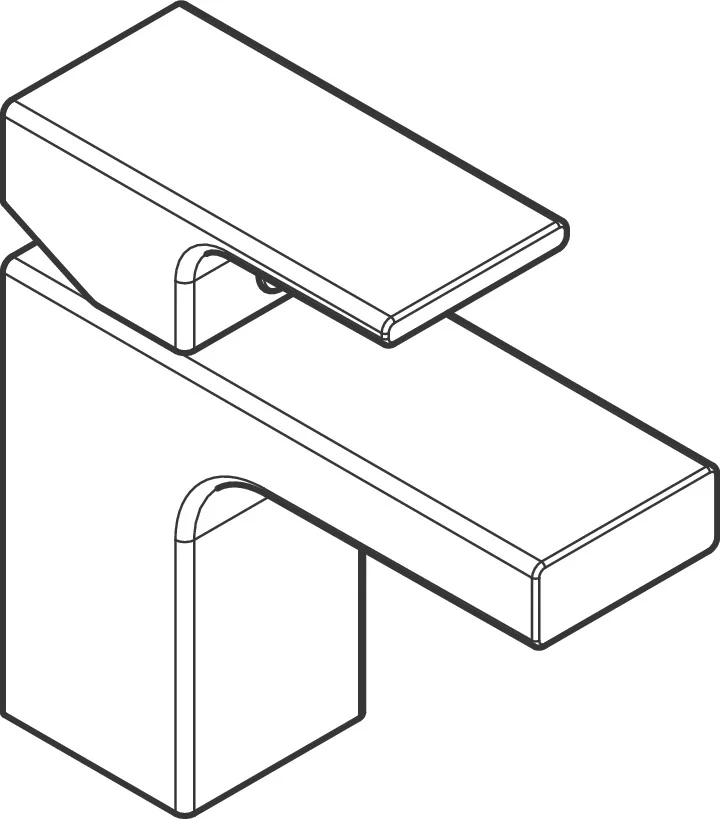 Hansgrohe Vernis Shape Einhebel-Waschtischmischer 70, Chrom, Ausladung 89 mm, Auslaufhöhe 71 mm