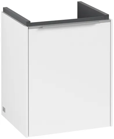 Villeroy & Boch Waschtischunterschrank mit Tür „Subway 3.0“ für Schrankwaschtisch 351 × 429 × 309 mm Pure White, 1 Tür, für Becken mittig, Anschlag rechts