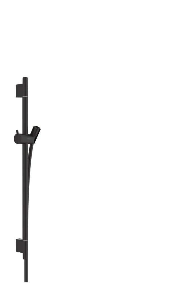Hansgrohe Unica Brausestange S Puro 65 cm, mattschwarz, Gesamtlänge 718 mm, Bohrabstand 625 mm, Brauseschlauch 160 cm