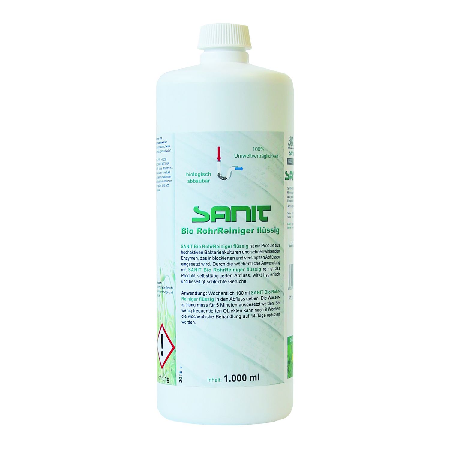 Sanit Chemie Bio RohrReiniger flüssig (1 Liter) SE3224 Abverkauf