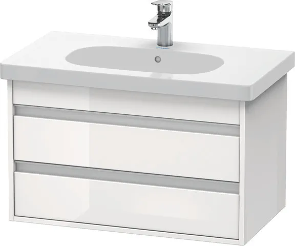 Duravit Waschtischunterschrank wandhängend „Ketho“ 80 × 48 × 45,5 cm in Weiß Hochglanz Duravit Waschtischunterschrank wandhängend „Ketho“ 80 × 48 × 45,5 cm in Weiß Hochglanz