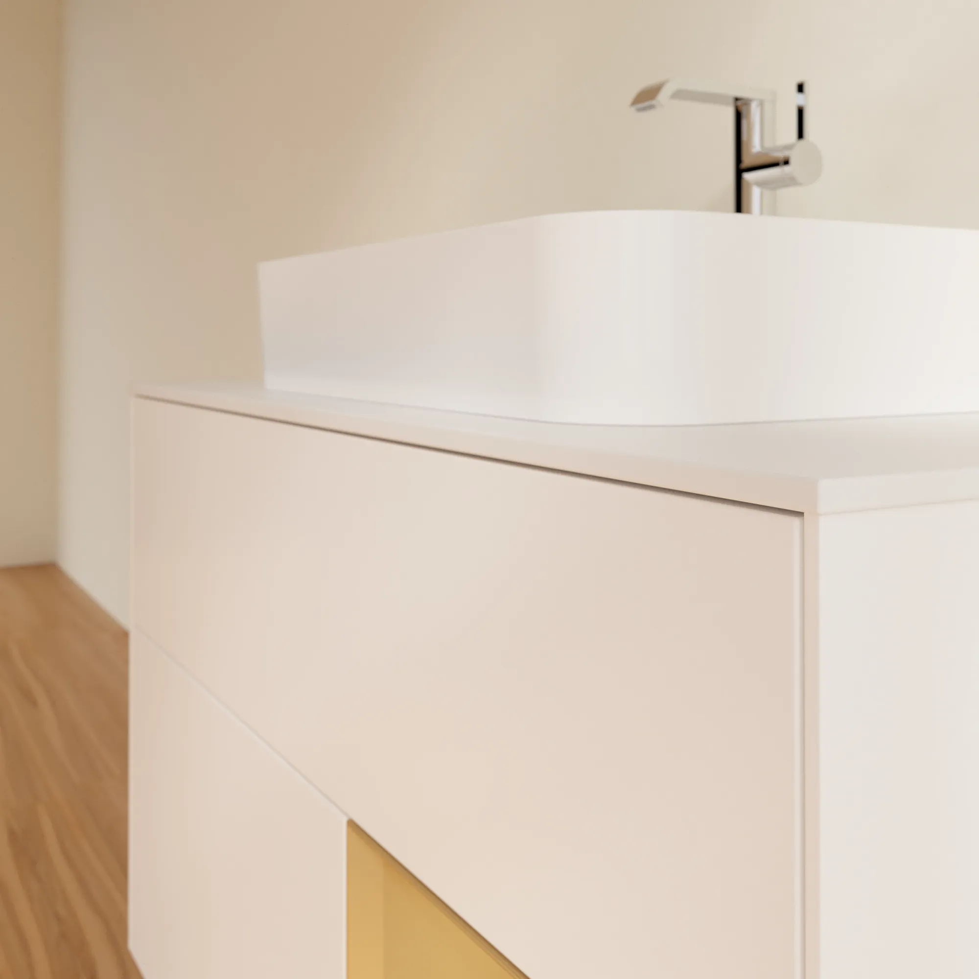 Villeroy & Boch Waschtischunterschrank „Finion“ für Schrankwaschtisch 1000 × 603 × 501 mm White Matt Lacquer, für Becken mittig Villeroy & Boch Waschtischunterschrank „Finion“ für Schrankwaschtisch 1000 × 603 × 501 mm White Matt Lacquer, für Becken mittig