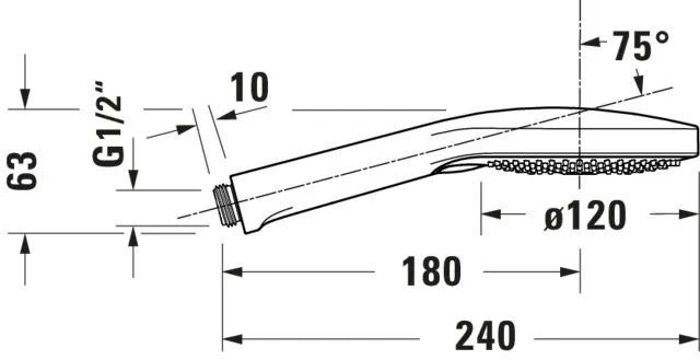 Handbrause „Zubehör Armaturen“ in Chrom Handbrause „Zubehör Armaturen“ in Chrom
