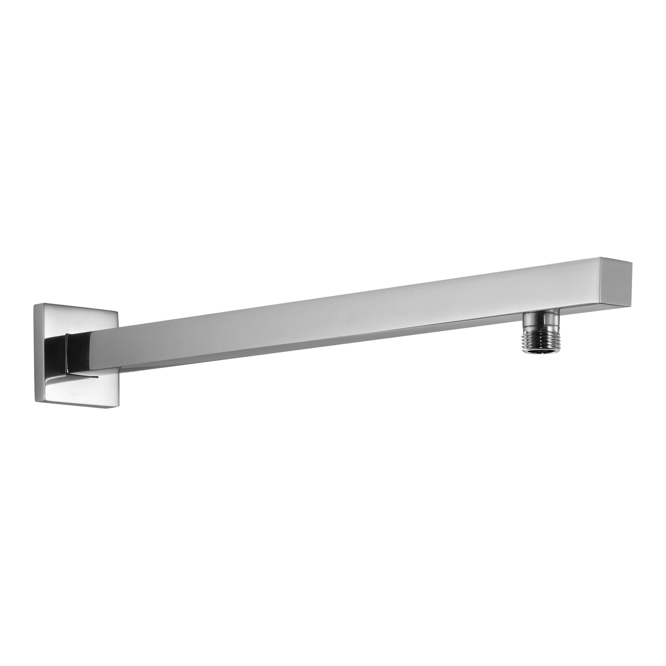 HSK Wandarm gerade mit Rosette Eckig Ausladung 440 mm in chrom HSK Wandarm gerade mit Rosette Eckig Ausladung 440 mm in chrom