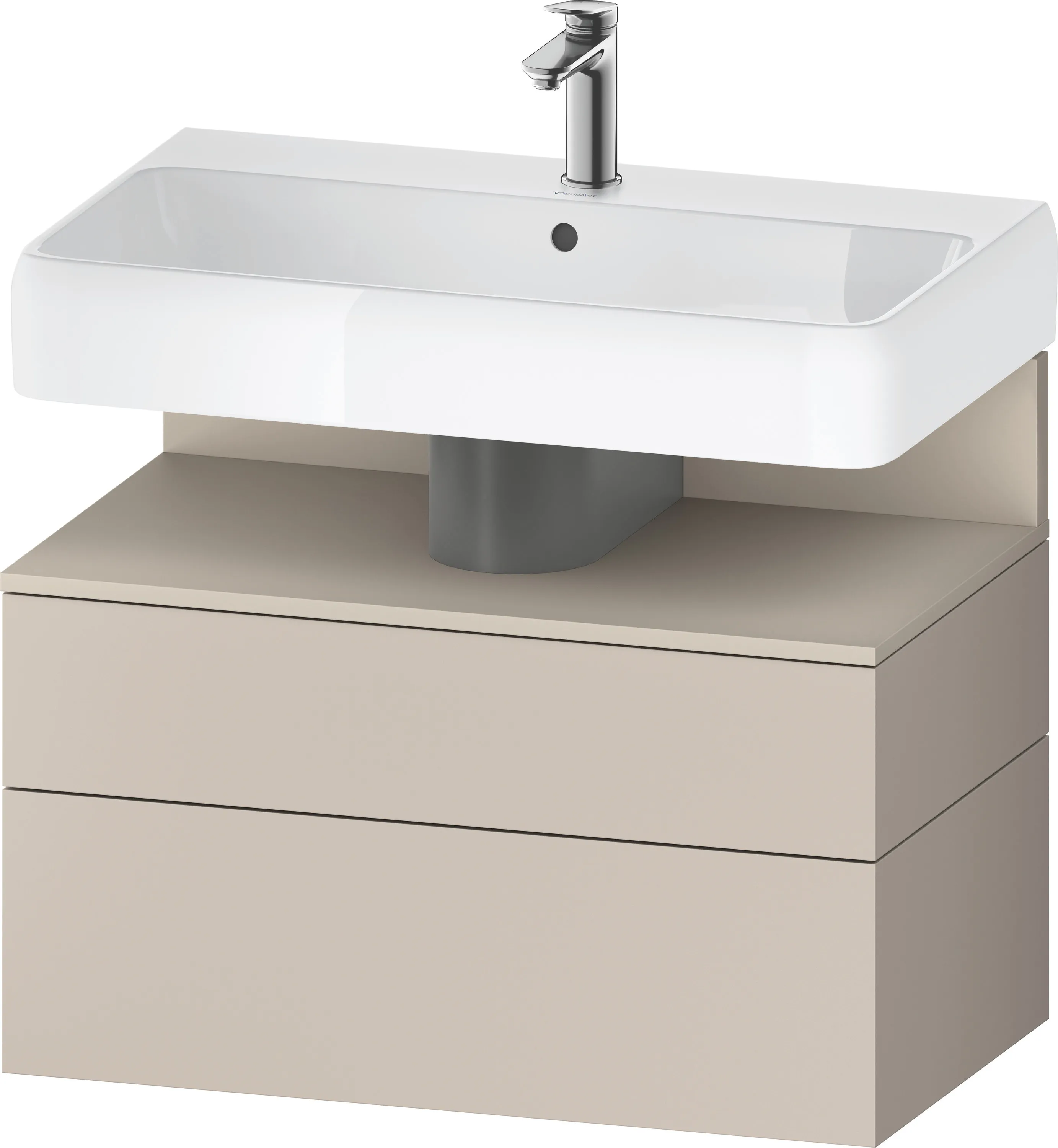 Duravit Waschtischunterschrank wandhängend „Qatego“ 79 × 59 × 47 cm, mit Beleuchtung