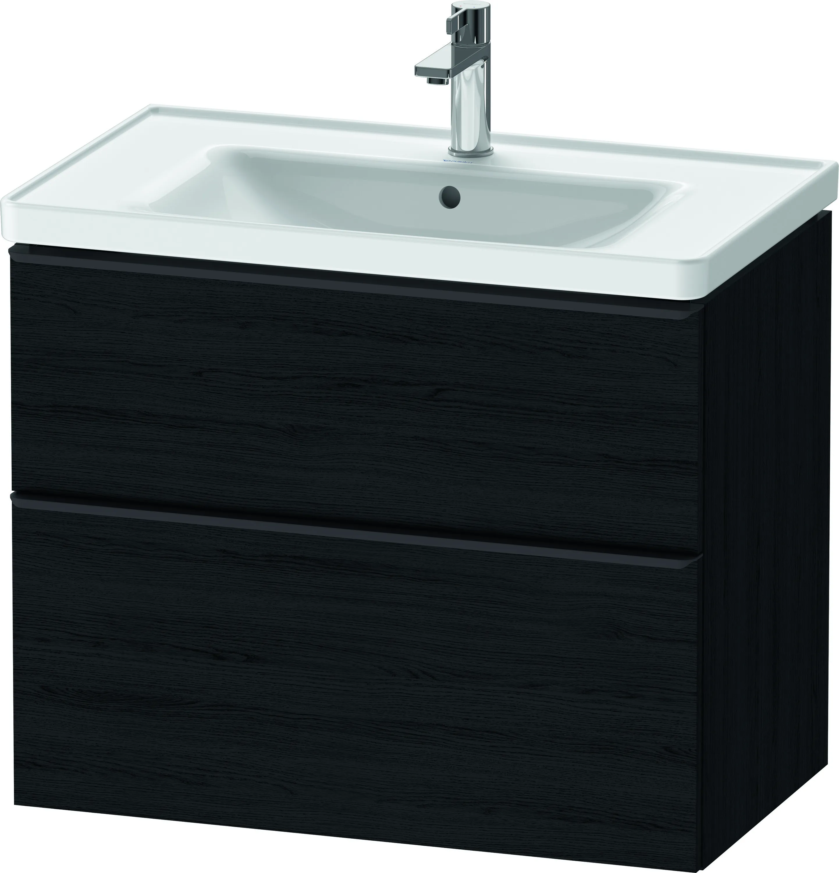 Duravit Waschtischunterschrank wandhängend „D-Neo“ 78,4 × 62,5 × 45,2 cm Eiche Schwarz