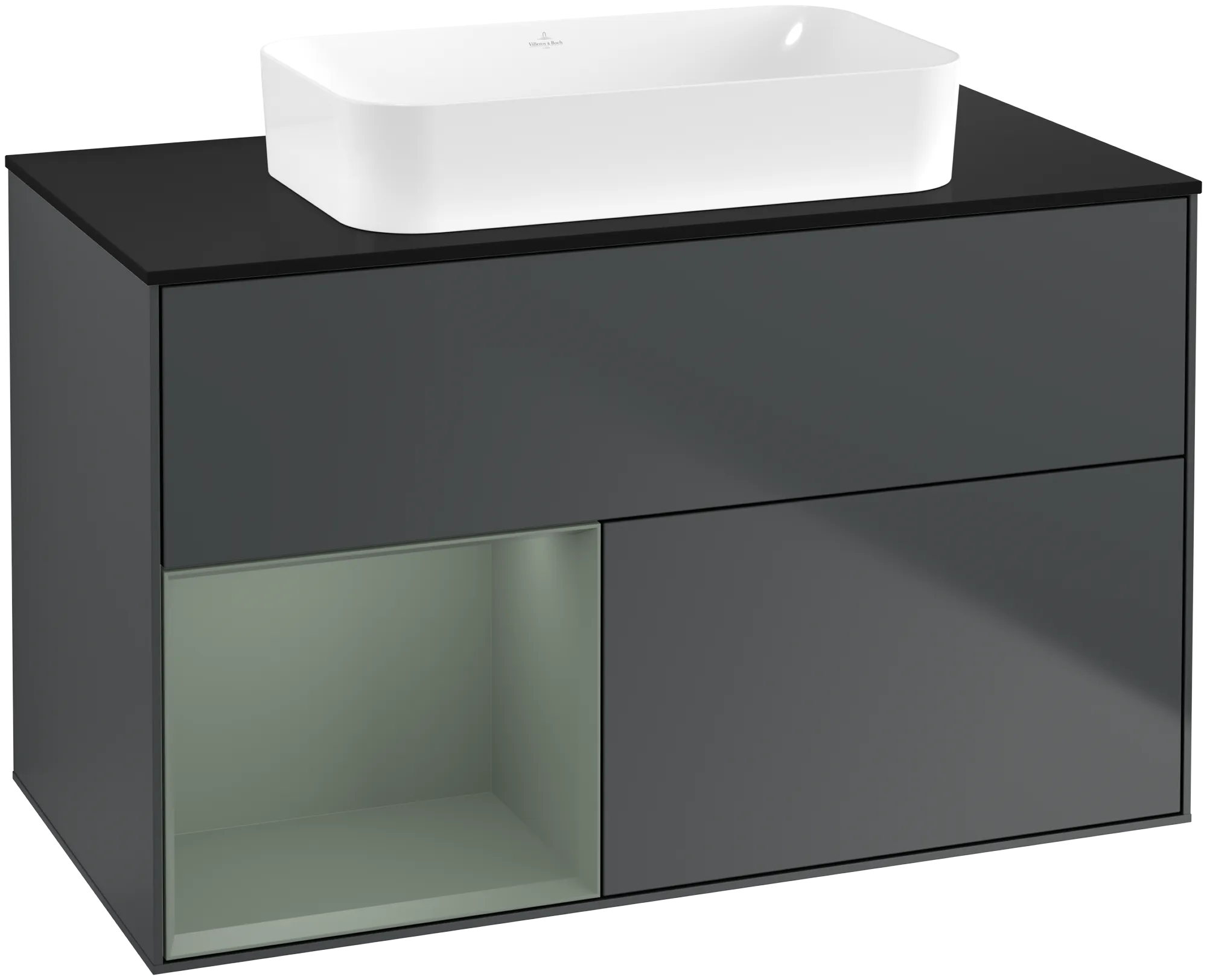 Villeroy & Boch Finion Waschbeckenunterschrank F65, 1000 x 603 x 501 mm, Midnight Blue Matt Lacquer