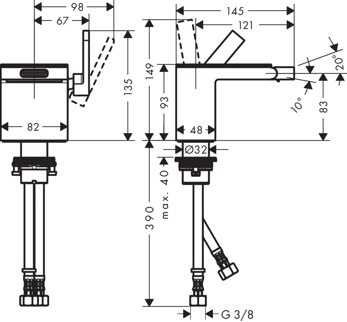 Bidetmischer Axor MyEdition chrom