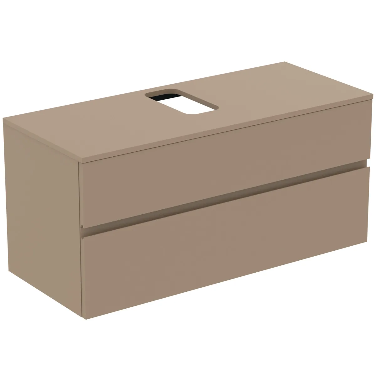 Ideal Standard Waschtischunterschrank Finesse Auschnitt mitte 1202x505x558mm 2 Auszüge Greige matt Ideal Standard Waschtischunterschrank Finesse Auschnitt mitte 1202x505x558mm 2 Auszüge Greige matt