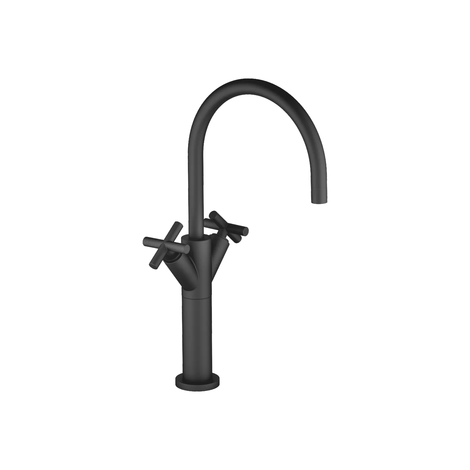 Dornbracht TARA Waschtisch-Einlochbatterie mit erhöhtem Standfuß ohne Ablaufgarnitur - Schwarz matt