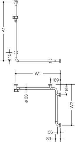 HEWI Haltegriff „Serie 801“ in / / HEWI Haltegriff „Serie 801“ in / /