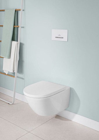 Wand-Tiefspül-WC „Subway 3.0“ 37 × 36 × 56 × 56 cm in Weiß Alpin, ohne Spülrand, Abgang waagerecht