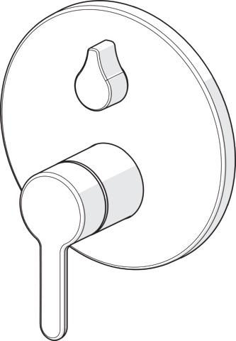 HA Einhebelmischer Fertigmontageset für Wanne/Brause HANSADESIGNO Style 8111 Rosette rund mit Sicherungseinrichtung