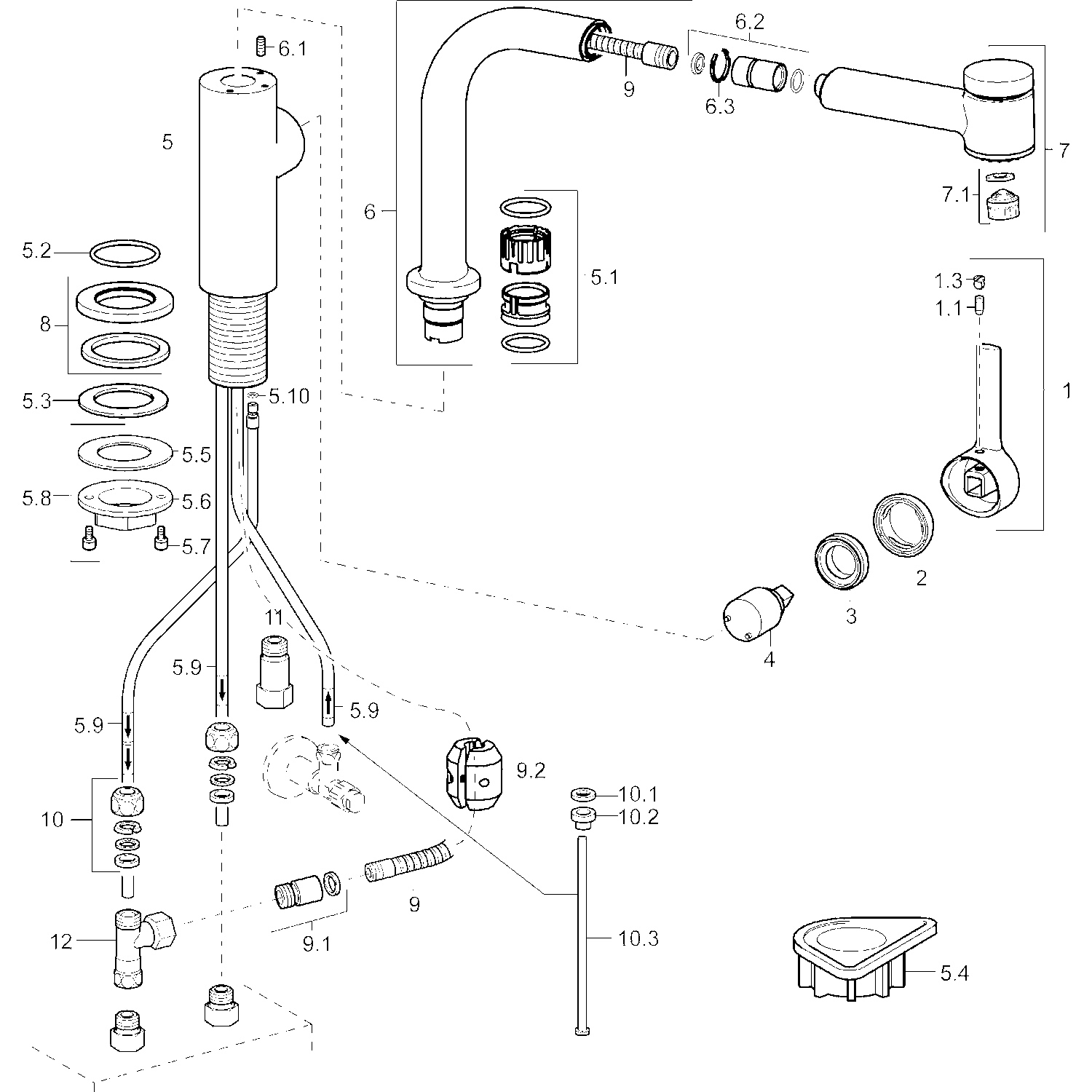 Hansa Hansaronda Einhebelmischer Küchenarmatur, Niederdruck, 2-strahlig, Chrom, DN15 Hansa Hansaronda Einhebelmischer Küchenarmatur, Niederdruck, 2-strahlig, Chrom, DN15