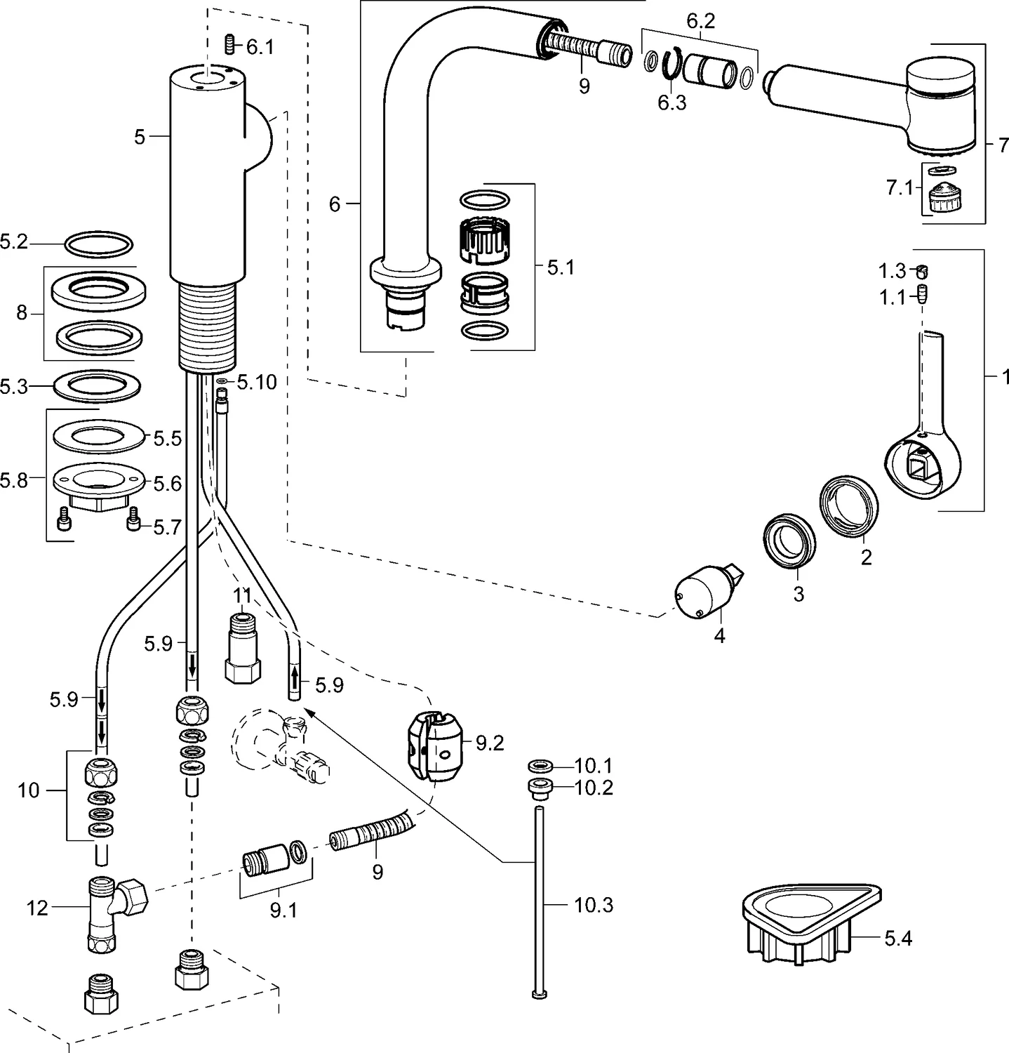 Hansa Hansaronda Einhebelmischer Küchenarmatur, Niederdruck, 2-strahlig, Chrom, DN15 Hansa Hansaronda Einhebelmischer Küchenarmatur, Niederdruck, 2-strahlig, Chrom, DN15