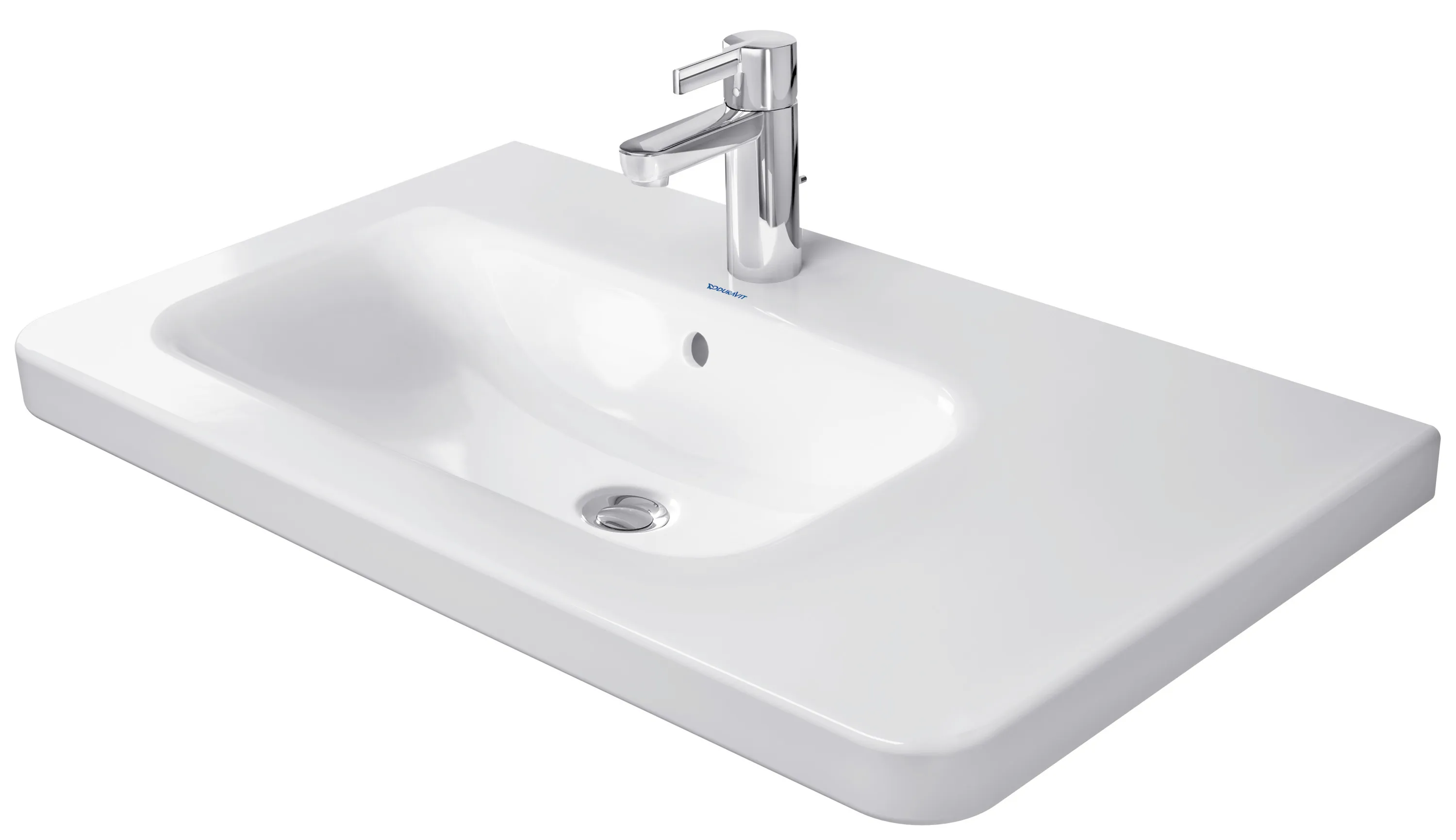 Wandwaschtisch „DuraStyle“, mit Überlauf, Hahnlochposition mittig Wandwaschtisch „DuraStyle“, mit Überlauf, Hahnlochposition mittig