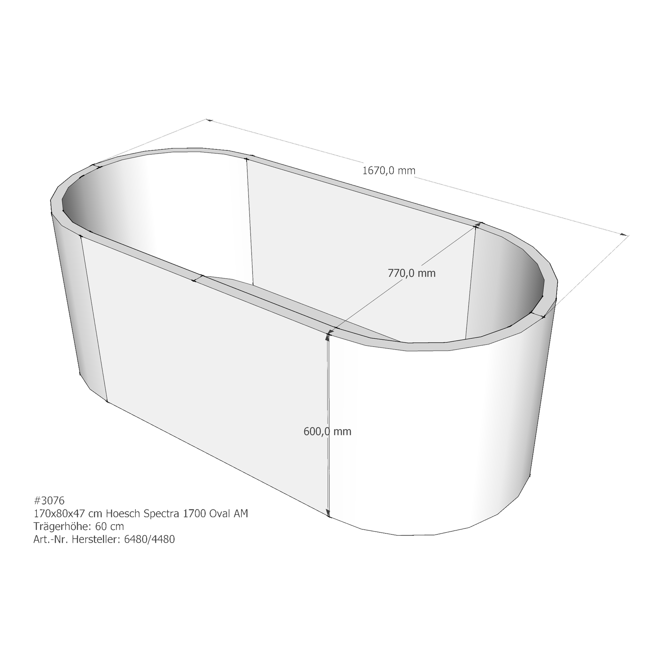 Badewannenträger für Hoesch Spectra 1700×800 170 × 80 × 47 cm Badewannenträger für Hoesch Spectra 1700×800 170 × 80 × 47 cm