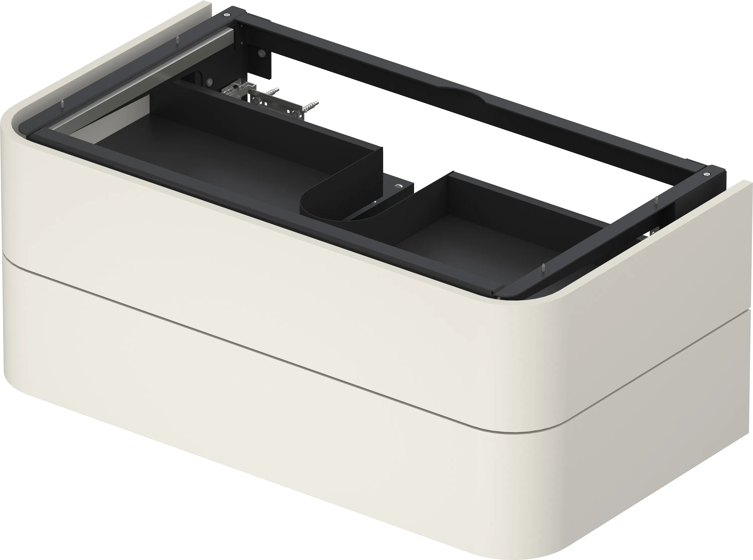 Duravit Waschtischunterschrank wandhängend „Happy D.2 Plus“ 100 × 40,8 × 55 cm Nordic Weiß Seidenmatt Duravit Waschtischunterschrank wandhängend „Happy D.2 Plus“ 100 × 40,8 × 55 cm Nordic Weiß Seidenmatt