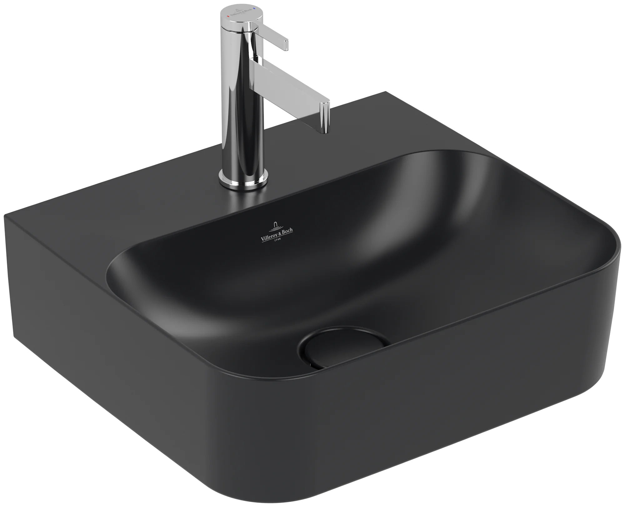 Villeroy & Boch Handwaschbecken Finion 43644L, 430x390mm, Rechteck, 1HL.