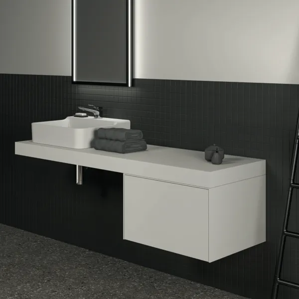 Konsole Conca, 1600x505x80mm, Weiß Konsole Conca, 1600x505x80mm, Weiß