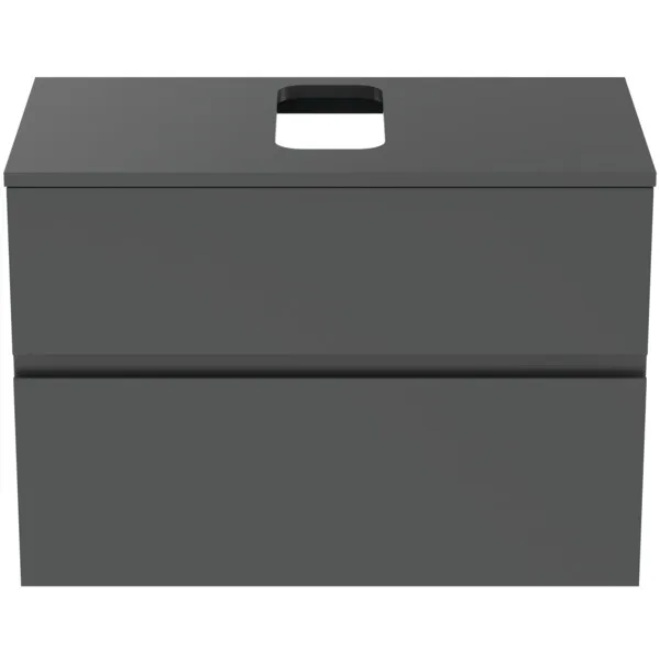 Ideal Standard Waschtischunterschrank Finesse Anthrazit matt, 802x440x558 mm, 2 Schubladen mit Softclose-Mechanismus Ideal Standard Waschtischunterschrank Finesse Anthrazit matt, 802x440x558 mm, 2 Schubladen mit Softclose-Mechanismus