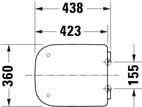 Duravit Univ. WC-Sitz Eckig Tief 434mm Ülap., Weiß Duravit Univ. WC-Sitz Eckig Tief 434mm Ülap., Weiß