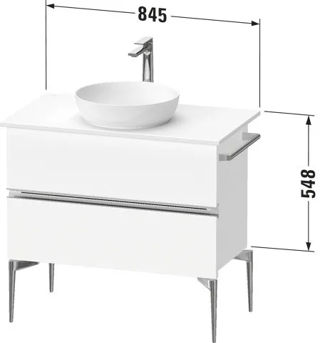 Duravit Waschtischunterschrank „Sivida“ 84,5 × 54,8 × 47,5 cm in Weiß Matt