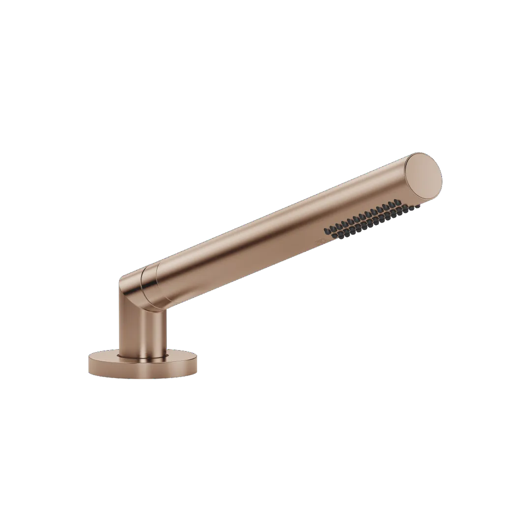Dornbracht META Schlauchbrausegarnitur Bronze gebürstet, Wannenrand- oder Fliesenrandmontage, Durchfluss max. 6,8 l/min, Rosette Ø 60 mm, Bohrung Ø 32 mm, Metallschlauch 1750 mm mit Verdrehschutz
