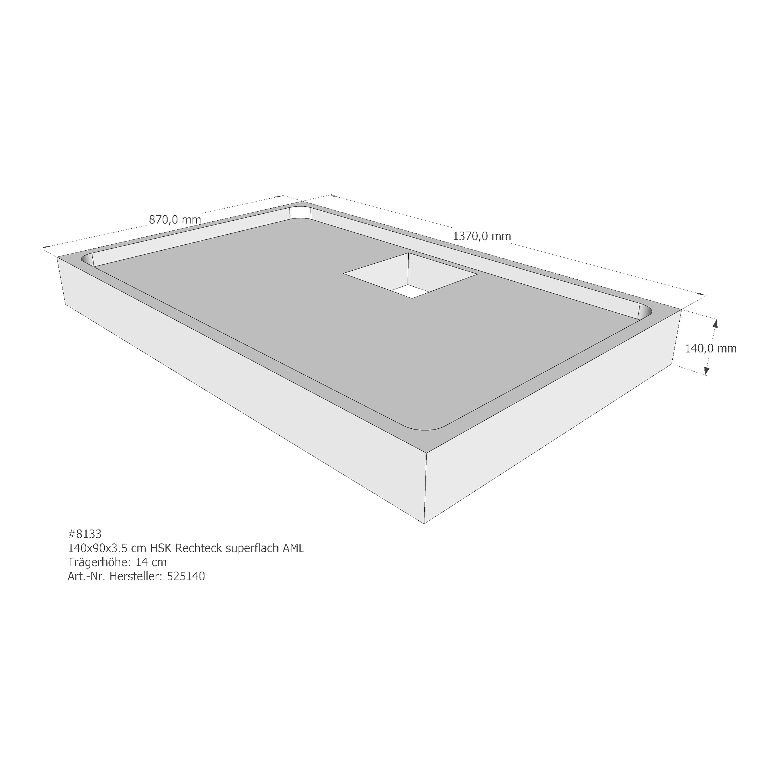Duschwannenträger für HSK Rechteck superflach 140 × 90 × 3,5 cm Duschwannenträger für HSK Rechteck superflach 140 × 90 × 3,5 cm