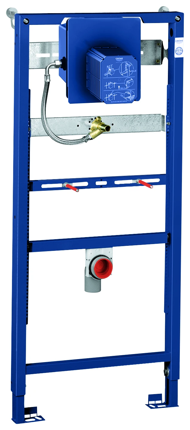 Urinal-Element Rapid SL 38803_1, mit IR-Elektronik, mit Rapido U, 1,13 m und 1,30 m Bauhöhe, für manuelle Betätigung oder Tectron IR-Elektronik, 6 V oder 230 V, mit Wandwinkeln