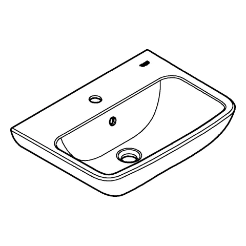 Grohe BauEdge Keramik Waschtisch 55 cm wandhängend, alpinweiß Grohe BauEdge Keramik Waschtisch 55 cm wandhängend, alpinweiß