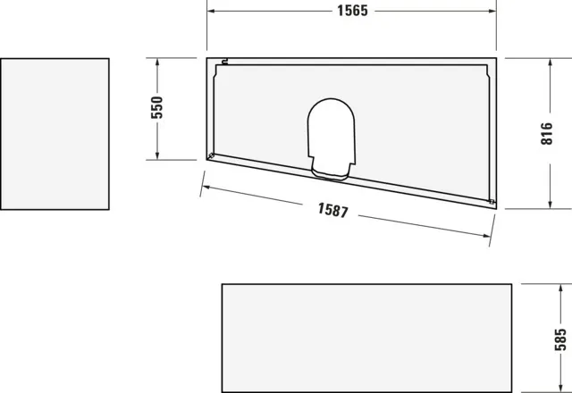 Duravit Badewanne „No.1“ trapez 160 × 85 cm, rechts