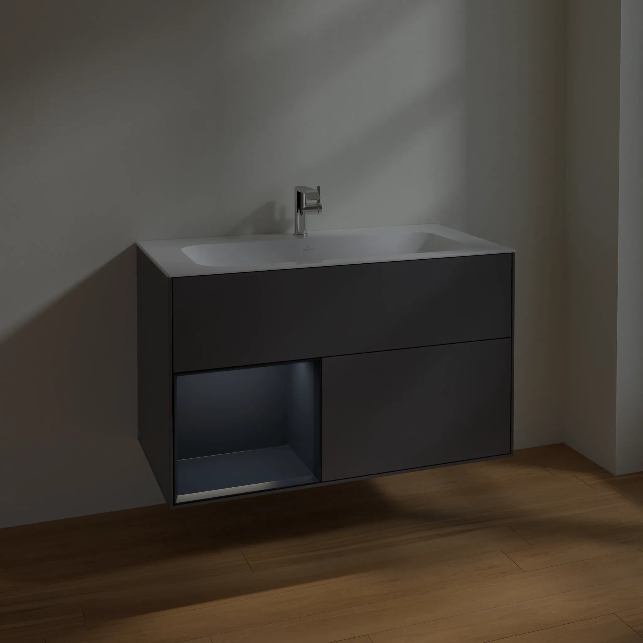 Villeroy & Boch Finion Waschbeckenunterschrank F03 996x591x498mm anthrazit/midnight blue