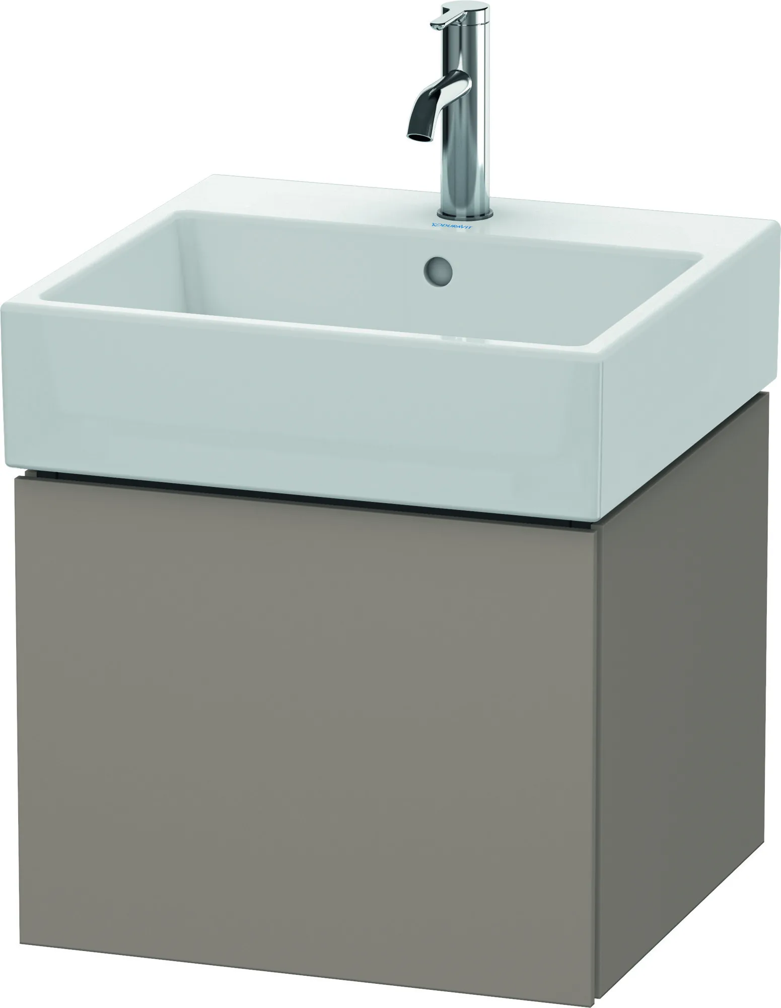 Duravit Waschtischunterschrank wandhängend „L-Cube“ 48,4 × 39,4 × 45,9 cm Basalt Matt