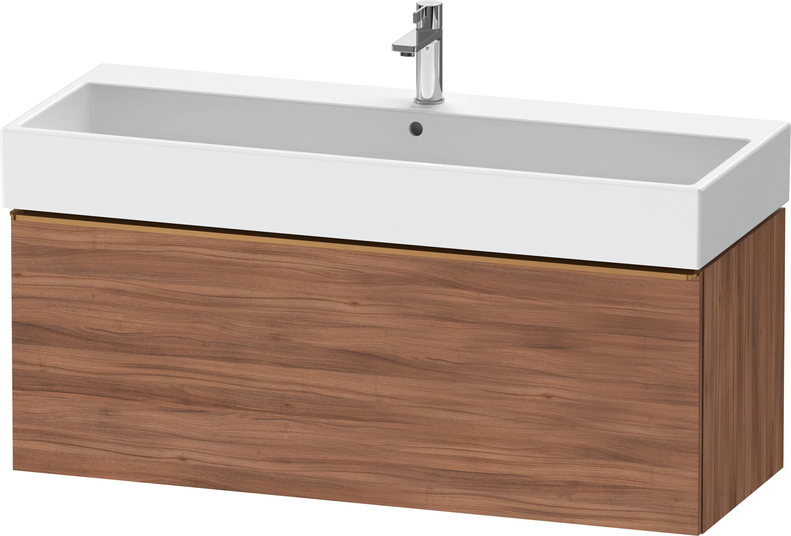 Duravit Waschtischunterschrank wandhängend „D-Neo“ 118,4 × 44 × 44,2 cm Nussbaum Natur