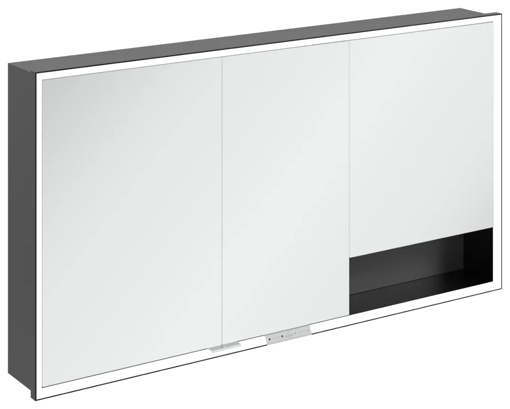Villeroy & Boch Einbau-Spiegelschrank My View+ B48214, 1400x750x168mm, Graphite