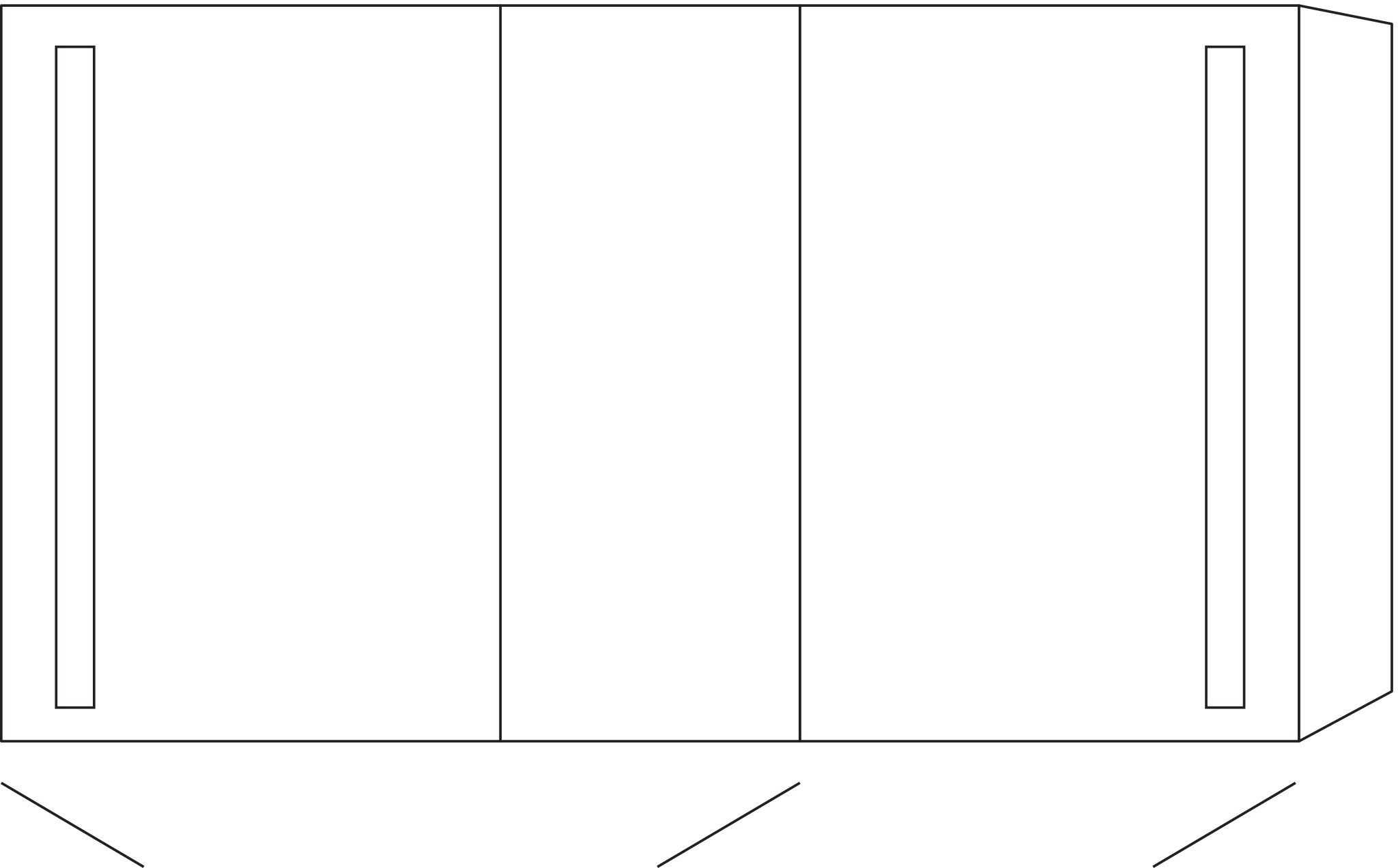 Sanipa Wandvorbau Spiegelschrank „Alex“ 1300 × 750 × 172 mm