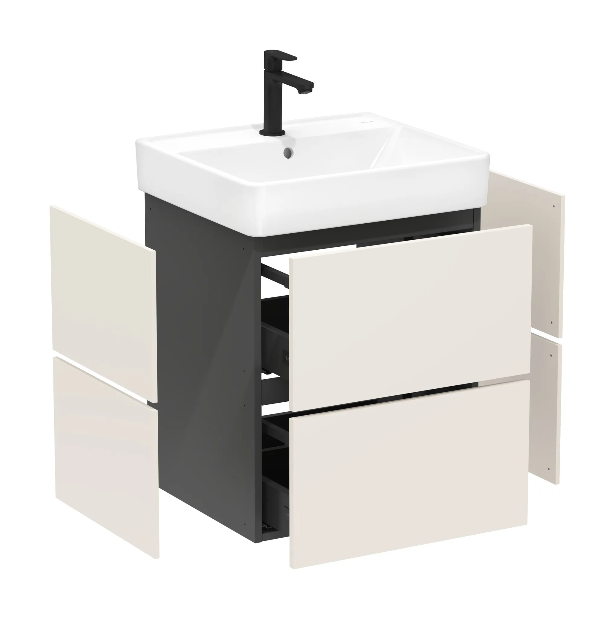 Hansgrohe Waschtischunterschrank „Xilesa E“ in Sandbeige Matt