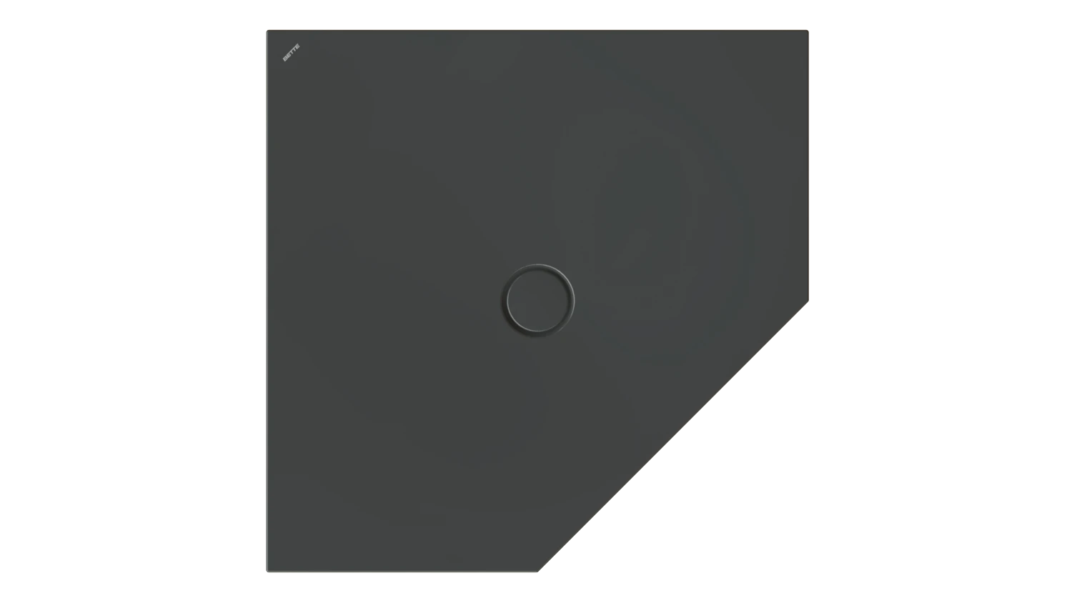 Bette fünfeck Duschwanne „BetteFloor Caro“ 100 × 100 cm in Schwarz