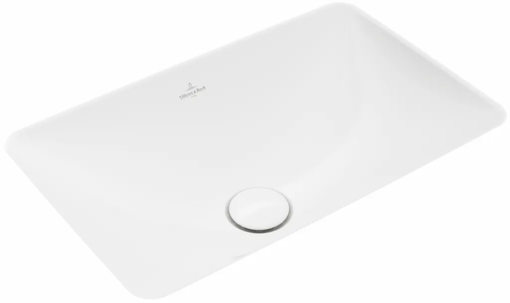 Villeroy & Boch Unterbauwaschtisch aus TitanCeram „Loop & Friends“ 510 × 340 × 185 mm, ohne Hahnlochbohrung in Stone White Villeroy & Boch Unterbauwaschtisch aus TitanCeram „Loop & Friends“ 510 × 340 × 185 mm, ohne Hahnlochbohrung in Stone White