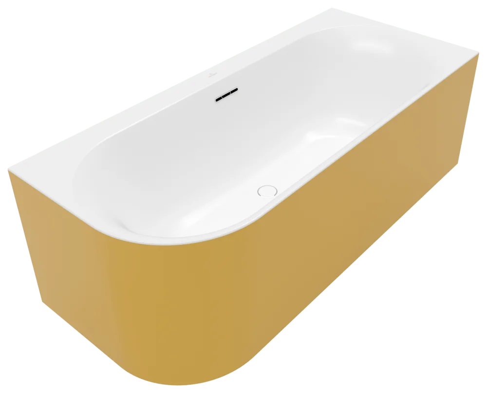Villeroy & Boch Vorwand-Badewanne Loop & Friends, Eckmontage rechts, Stone White, 1800 x 800 mm, Höhe 600 mm, Nutzinhalt 175 l, 2 Sitzplätze