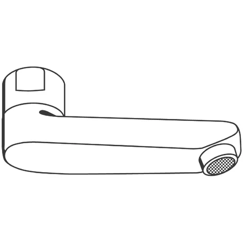 Gussauslauf 13137, Länge, 115 mm, chrom Gussauslauf 13137, Länge, 115 mm, chrom