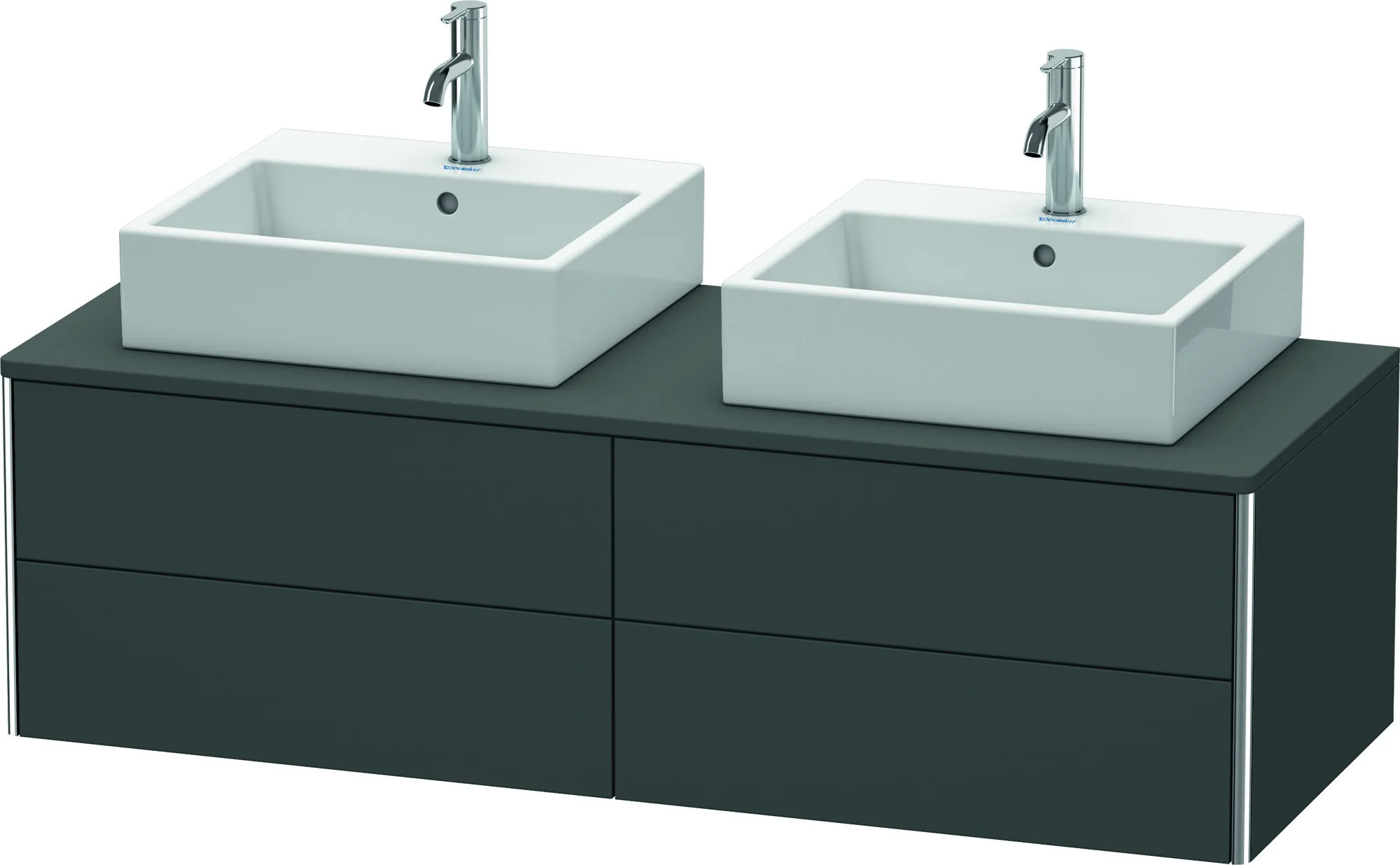 Duravit Waschtischunterschrank wandhängend „XSquare“ 140 × 40 × 54,8 cm Graphit Matt Duravit Waschtischunterschrank wandhängend „XSquare“ 140 × 40 × 54,8 cm Graphit Matt